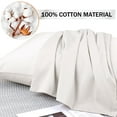 thumbnail image 2 of Unique Bargains Breathable Zipper Closure Cotton Pillowcases 2 Pcs Isabelline King, 2 of 8