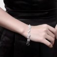 thumbnail image 3 of 925 Sterling Silver Bracelet with Six Rows of Light Pearls and Handcrafted Pearl Design, 20 cm Length, 3 of 5