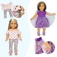 thumbnail image 4 of Anpro 22Pcs American 18 inch Doll Clothes and Accessories for 18 inch Girl Doll, Including 10 Unique Styles Complete Sets of Clothing for Age 3+ Kids Girl, 4 of 8