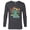 Charcoal Heather, variant on Disney Stitch Island Vacay Mode Retro Distressed - Long Sleeve T-Shirt for Men - Customized-White