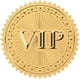 thumbnail image 1 of Pegatinas VIP doradas en relieve, 2", vintage, autoadhesivas, para sobres, sellos y etiquetas redondas., 1 of 6