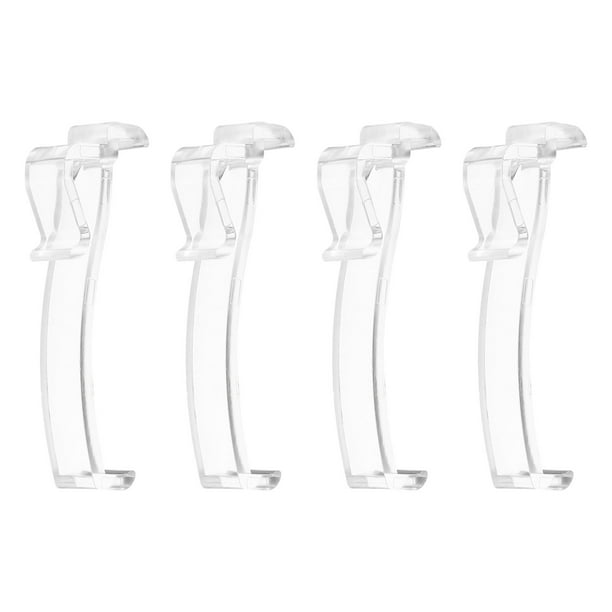 4 clips de visera, soporte de retención oculto de plástico transparente de 2.5in para persianas de madera horizontal y madera falsa