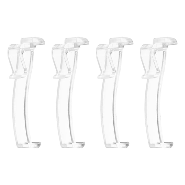 4 clips de visera, soporte de retención oculto de plástico transparente de 2.5in para persianas de madera horizontal y madera falsa