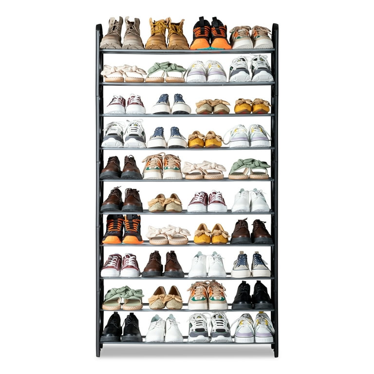 Jazame 10 Tier 50 Pair Shoe Rack Storage Organizer