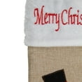thumbnail image 4 of Northlight 19" Beige and Red Burlap "Merry Christmas" Snowman Christmas Stocking, 4 of 4