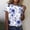 A01, variant on Women's Printed Summer Blouse Casual Short Sleeve Top Under 10