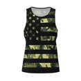 thumbnail image 4 of Easygdp American Flag Camo Men's Tank Top, Sleeveless Muscle T Shirts, Breathable, Quick-Dry, Loose for Gym, Running, Fitness - Small, 4 of 9