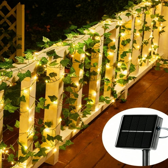 OUSITAID 1pc-78.74 Inch Green Vine With Lights Artificial Leaves With Fairy Lights Battery Operated Hanging Vine For Bedroom Patio Indoor Outdoor Garden Wedding Birthday Summer Party
