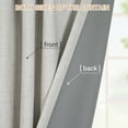 thumbnail image 4 of 100% Blackout Curtains, Linen Textured Blackout Curtains No Light, Rod Pocket Black Out Curtains & Drapes for Living Room Bedroom-Set of 2 Panels (50" X 63", Beige), 4 of 8