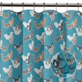 thumbnail image 6 of S4Sassy Blue Cats Geometric Printed Bathroom Curtain Waterproof Shower Drapes-60 x 70 Inch, 6 of 6