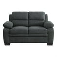 thumbnail image 2 of Hugh 58 Inch Loveseat- Dark Gray Polyester- Foam Cushioned- Solid Wood, 2 of 6