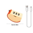 thumbnail image 1 of USB Hub Fruit Shaped 3-Port Multifunctional with Standard USB Cable, Data Transfer and Charging Capability, Protective Circuit for Laptop Desktop Computer Office Home Entertainment, 1 of 6