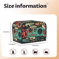 thumbnail image 5 of Uemuo Retro Pop Art Collage Print Toaster Cover 2 Slice, Small Kitchen Appliance Covers, Toaster Oven Cover with Loop, Bread Machine Cover Dust Cover Protection, 5 of 7