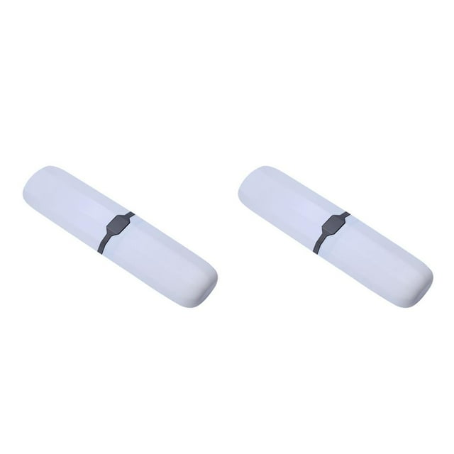 Maytalsory Tooth Brush Toothpaste Storage Box with Lid Portable Smooth Cases Chopsticks Forks Organizer Travel Office Party White 2Set