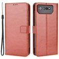 thumbnail image 1 of For Asus Rog Phone 6 5G/Rog Phone 6 Pro 5G Crazy Horse Pattern Leather Case Brown, 1 of 5