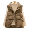 thumbnail image 4 of Women's Vests Womens Puffy Vest Full Zip Sleeveless Vest Lightweight Vests Fall Clothes Vest Women, 4 of 4