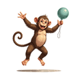 thumbnail image 3 of cartoon Monkey Stickers Stickers, Waterproof Monkey Stickers Sticker for Water Bottle Laptop Phone Cases Planner Skateboard Luggage Helmet Party Favor Decor, Ideal for Adults Teens Teacher Rewards, 3 of 9