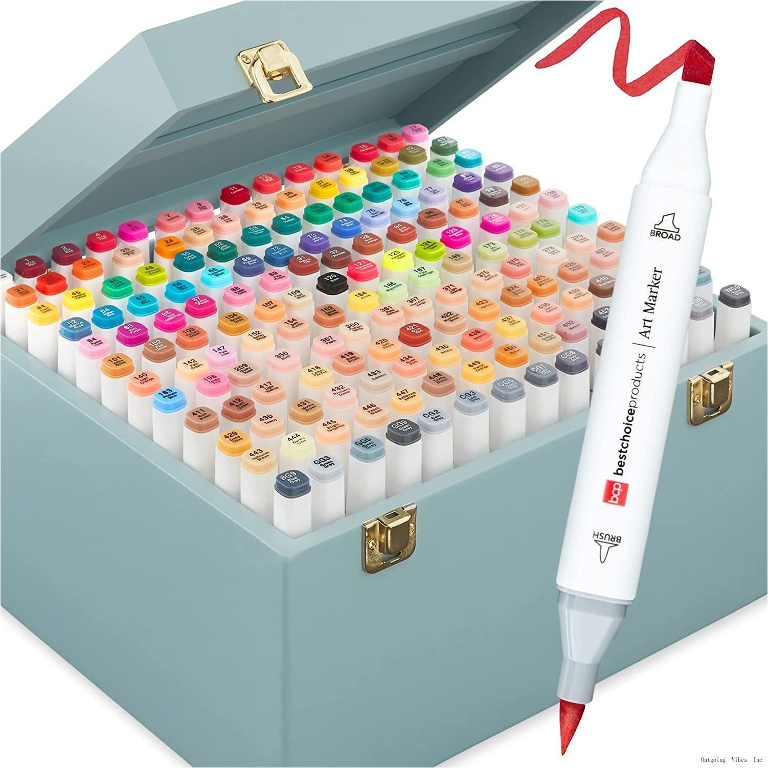 Set Of 168 AlcoholBased Markers, DualTipped Alcohol Markers For