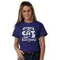 thumbnail image 3 of When I Die the Cat Gets Everything Women's Plus Size Graphic Tee Brisco Brands 2X, 3 of 5