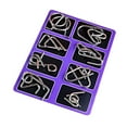 thumbnail image 2 of 8PCS Metal Montessori Puzzles, 3D Metal Puzzle Solving Set, Metal Brain Teaser Puzzles, Challenging Interlocking Iron Wire Puzzle, Logic Thinking Toys for Home Party(Purple), 2 of 8
