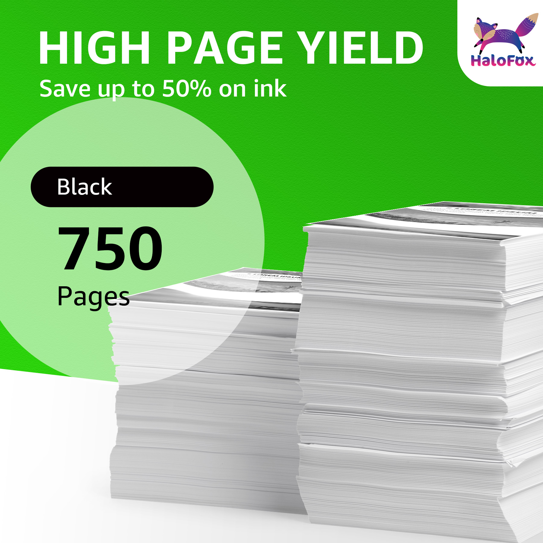 Halofox 61XL Black Ink Cartridge 2-Pack for HP photo 2
