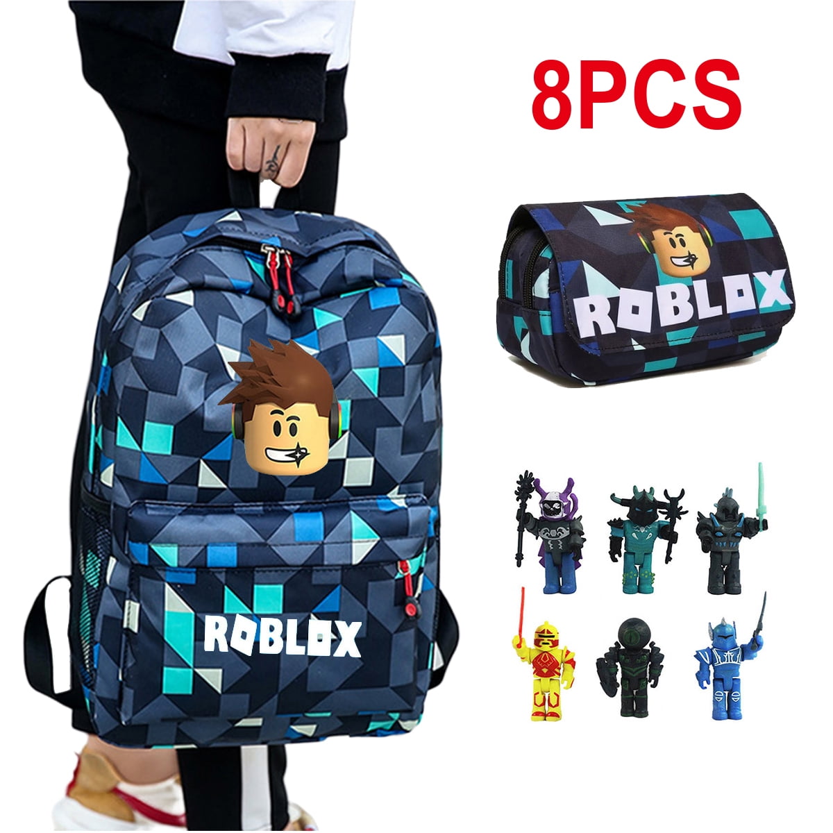 8pcs ROBLOX Casual Nylon Backpack for Teenagers Zambia Ubuy