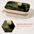 thumbnail image 5 of Toucan Velvet Portable Jewelry Organizer Box with Removable Compartment - Earring Holder and Gift Jewelry Box, 5 of 7