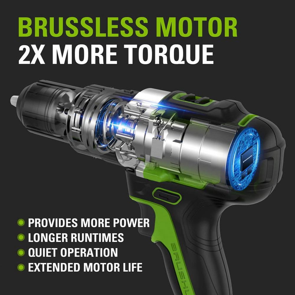 Greenworks 24V Brushless 1/2" Hammer Drill, Battery Not Included 3703402AZ