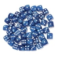 thumbnail image 1 of Juego de 50 dados acrílicos de 6 caras con puntos, divertidos juguetes para DND, MTG, RPG, color azul, 1 of 9