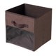 thumbnail image 1 of Fabric Cube Storage Box Transparent Storage Box Brown, 1 of 5