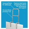 thumbnail image 3 of Carex Bathtub Grab Bar, Chrome Finish, 12" x 1" x 16", 3 of 7