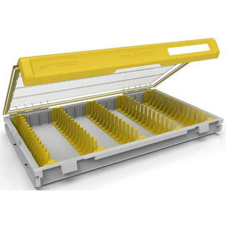 UPC: 0024099010481 | Plano EDGE Master Jig/Bladed Tackle Box Premium Tackle Organization with Rust Prevention Yellow/Clear