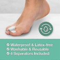 thumbnail image 4 of 4-pack Gel Toe Separator (White) for Overlapping Toes, Hallux Valgus, Big Toe Adjustment, Support & Spacer, 4 of 5