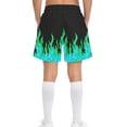 thumbnail image 6 of CYRBOKO Toddler Boys Beach Shorts, Summer Holiday Quick-dry Elastic Waist Drawstring Swim Trunks Mint Green Size 4-5 T, 6 of 8
