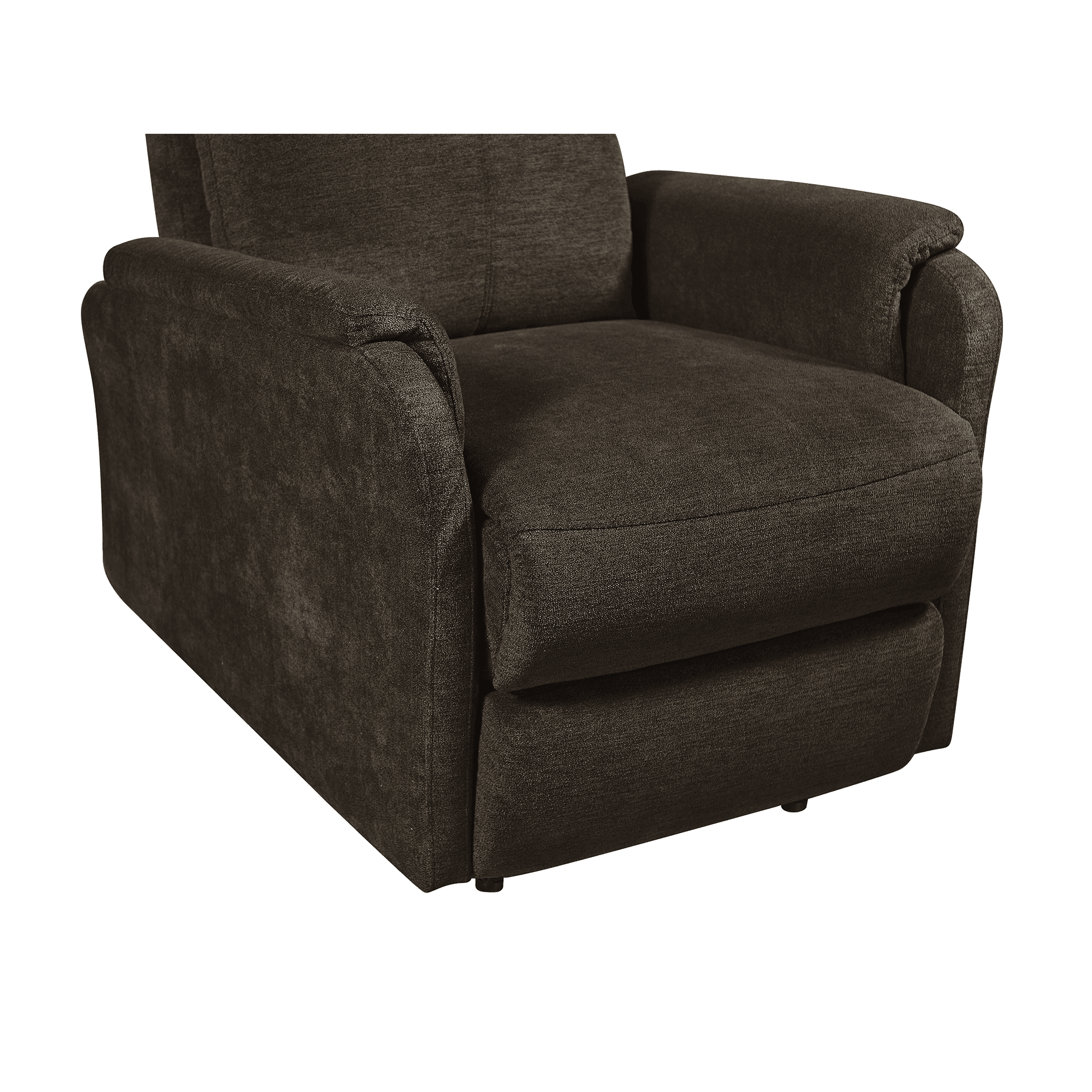 MAYEERTY Recliner Chair With Power function and Deep Body Cushions, Dark Brown Fabric Upholstery