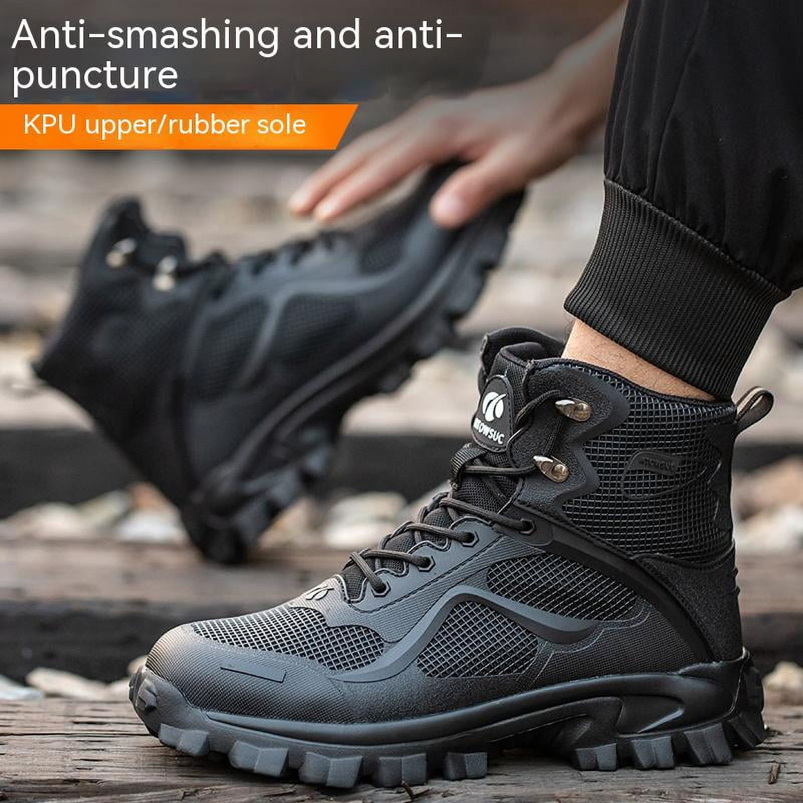 Men’s Steel Toe Work Boots – Indestructible Style, Waterproof & Non-Slip – Sizes 6.5–13