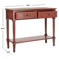 thumbnail image 5 of SAFAVIEH Samantha Contemporary 2 Drawer Console, Red, 5 of 6
