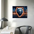 thumbnail image 4 of JEUXUS Chicago Sports Bears Poster Canvas Print Wall Art Gift Sports Fan's Collection Artwork Home Decor Posters  16x12in, 4 of 6