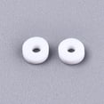 thumbnail image 3 of 50g Handmade Polymer Clay Beads for DIY Jewelry Crafts Supplies Disc/Flat Round Heishi Beads White 6x1mm Hole: 2mm about 1175pcs/50g, 3 of 3
