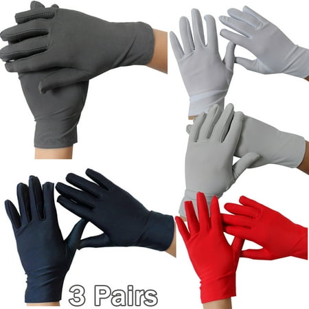 

Walbest Anti-Slip Elastic Gloves 3 Pairs Soft Spandex Gloves for Art Handling Crafting Coin Jewelry Silver Inspection