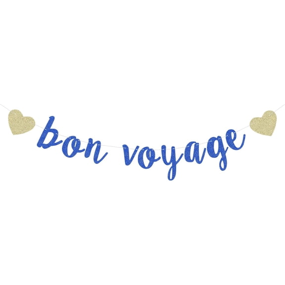 Bon Voyage Banner for Travel Moving Graduation Retirement Theme Party Supplies Decorations We Will Miss You New Job Change Party Decorations