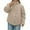 Khaki, variant on UJNDER Plus Size Women's Cropped Coat Wool Blend Winter Oversized Casual Short Jacket Outerwear Warm Stylish Comfortable for Women Black S