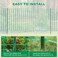 thumbnail image 4 of Slsy Temporary Fence Plastic Fence, Garden Fence, Plastic Safety Fence Roll with 50-Pack 4 FT Stakes, 40 Inches X 164 Feet Green Plastic Garden Netting for Deer Chicken Dog Yard, 4 of 10