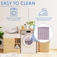thumbnail image 6 of Dznils Waffle Shower Curtain with Hooks, Thick Weighted Fabric Bathroom Curtain, Lavender, 72" x 72", 6 of 9