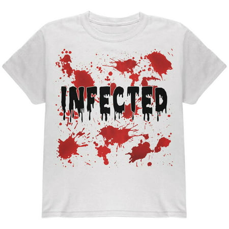 Halloween Infected Blood Splatter Youth T Shirt
