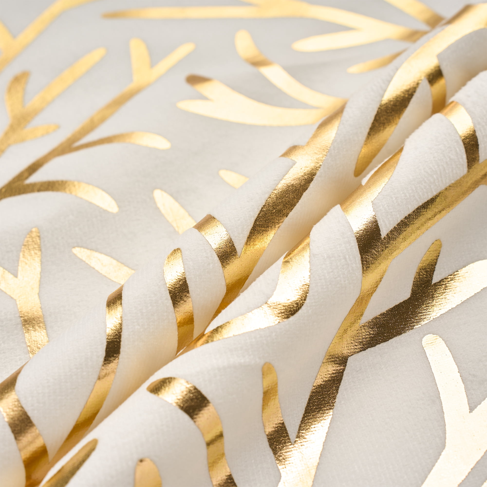 Unique Bargains Set of 2 Pillow Covers with Bronzing Print for Couch Gold-Tree Branch