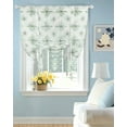 thumbnail image 2 of Sage Green Geometric Tie Up Curtains for Window, Thermal Insulated Balloon Shade Adjustable Rod Pocket Curtains Valance Panels for Kitchen Bathroom Cafe 42 x 45 Modernism Abstract, 2 of 6