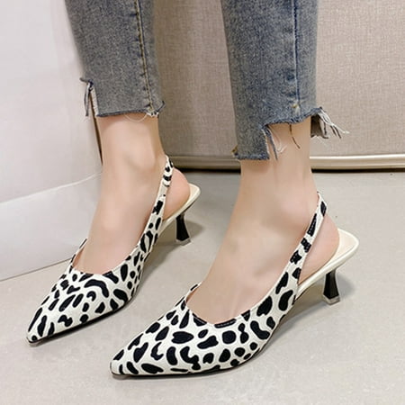 

Lhked Josdec Womens Shoes Clearance Spring And New Pointed Shoes Back Hollow Thin Heel Sandals