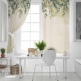 thumbnail image 5 of Spring Eucalyptus Blackout Curtains for Bedroom, Summer Botanical Leaves Beige Watercolor Thermal Insulated Kitchen Drapes with Grommets, Light Blocking Window Treatment, 2 Panels 52" x 96", 5 of 7