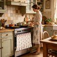thumbnail image 4 of Farmhouse Stove Skirt Kitchen Oven Curtain – 30.7" x 21.3" Tie-On Fabric Cover with Lace Ruffle for Cottage Style Fall Decor, 4 of 4